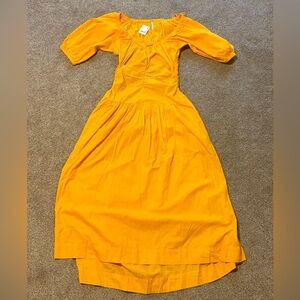 Free People High Low Dress in Vibrant Orange